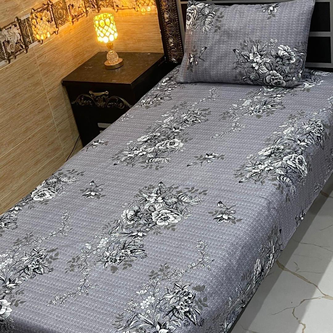 4 Pcs Crystal Cotton Printed Single Bedsheet