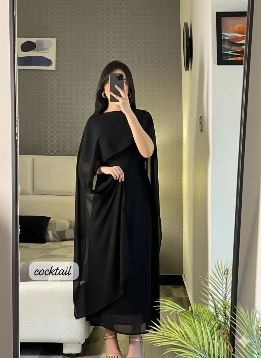 3 Pcs Women's Stitched Chiffon Plain Maxi Suit