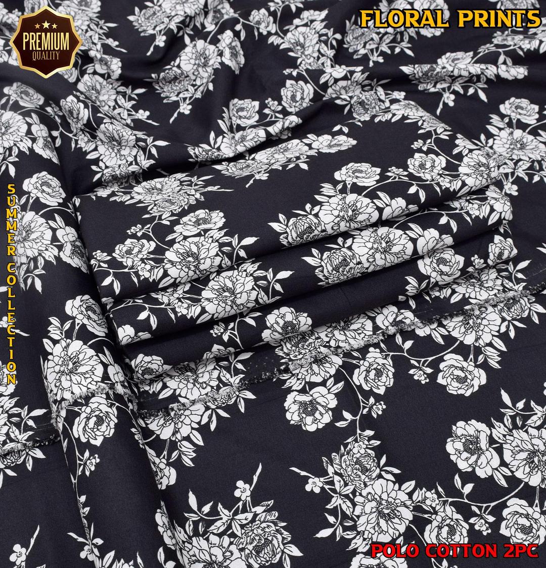 2 Pcs Women's Unstitched Printed Suit