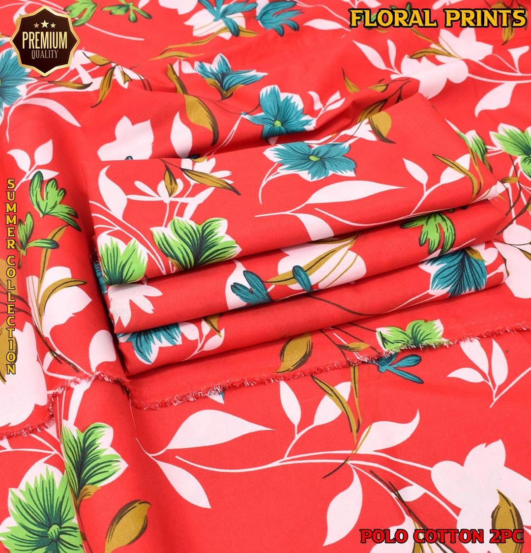 2 Pcs Women's Unstitched Printed Suit