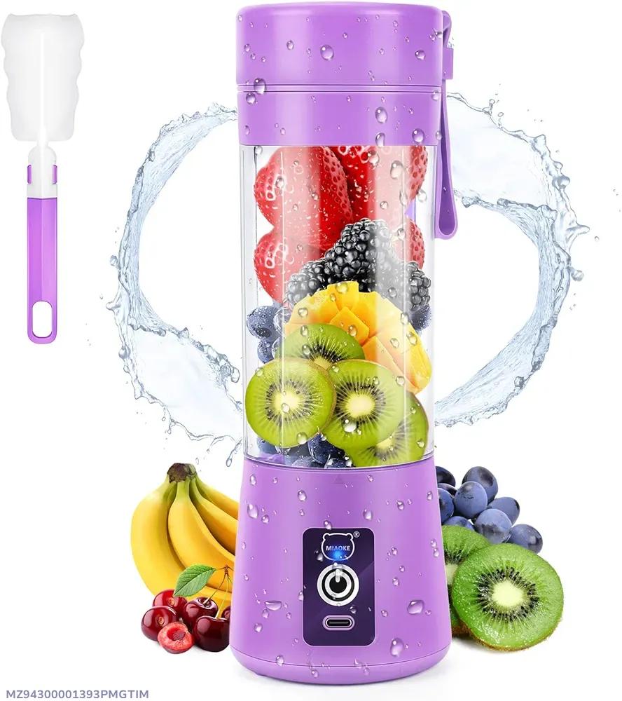 Purple Electric Juicer Blender Portable ABS Kitchen Gadget