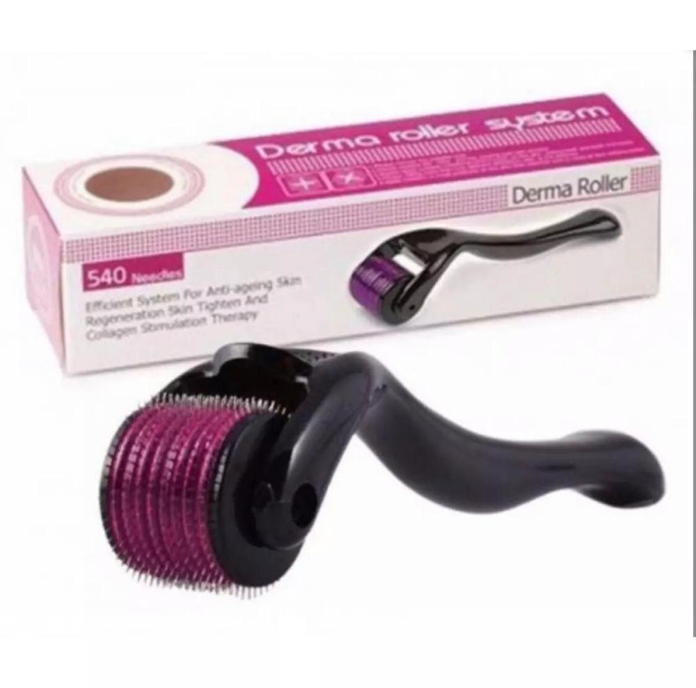 Revitalize Your Skin with the Black Facial Derma Roller - Anti-Aging & Collagen Stimulation