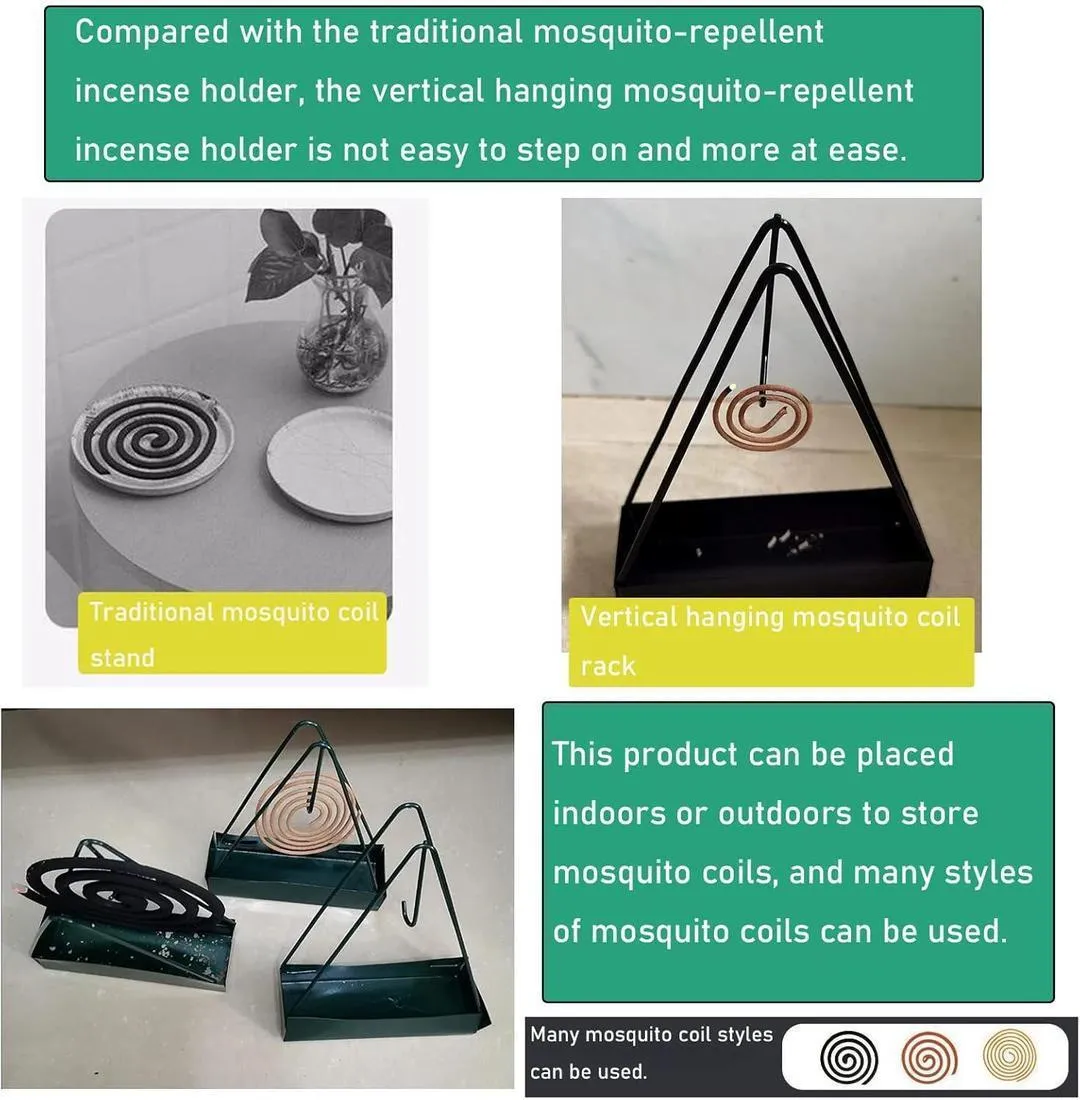 Set of 2 Durable Metal Mosquito Coil Stands for Effective Repellent Solutions