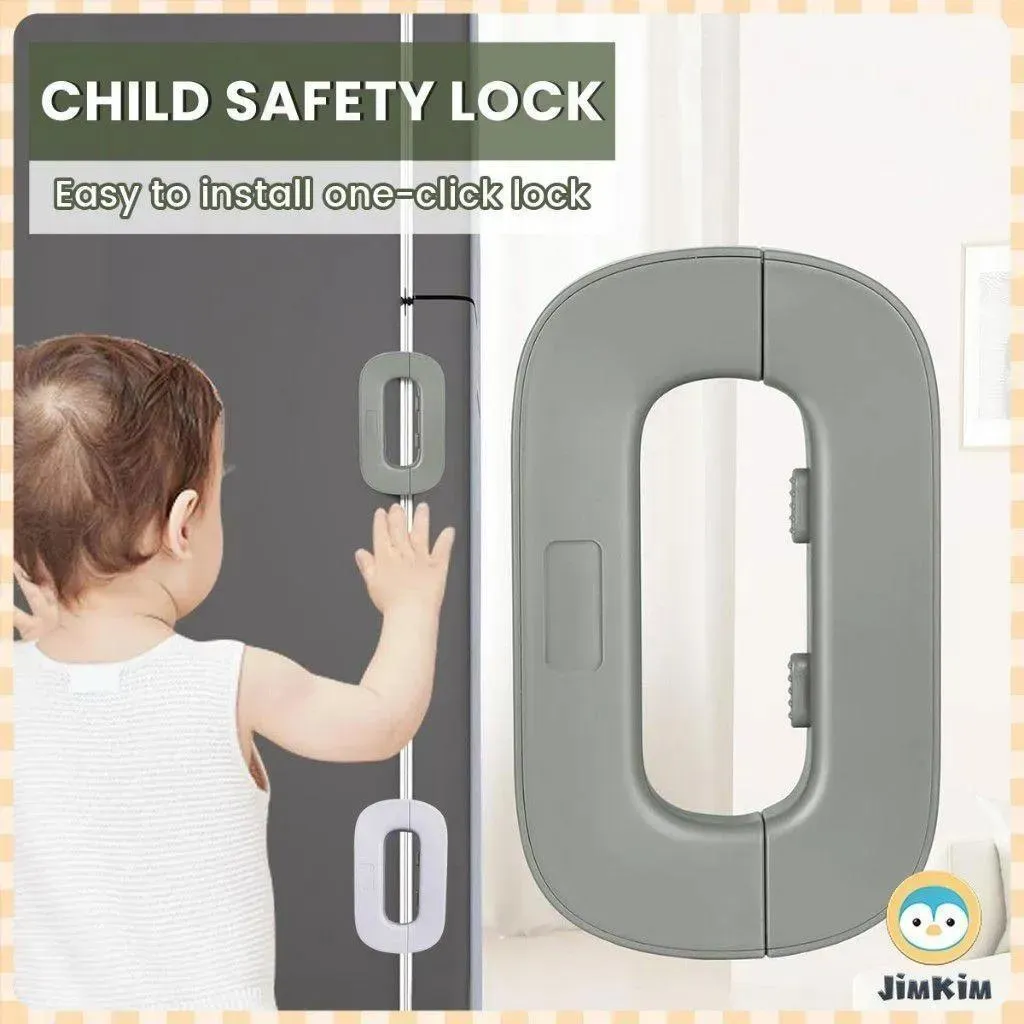 Fridge Lock White ABS One Hand Push for Kitchen Security