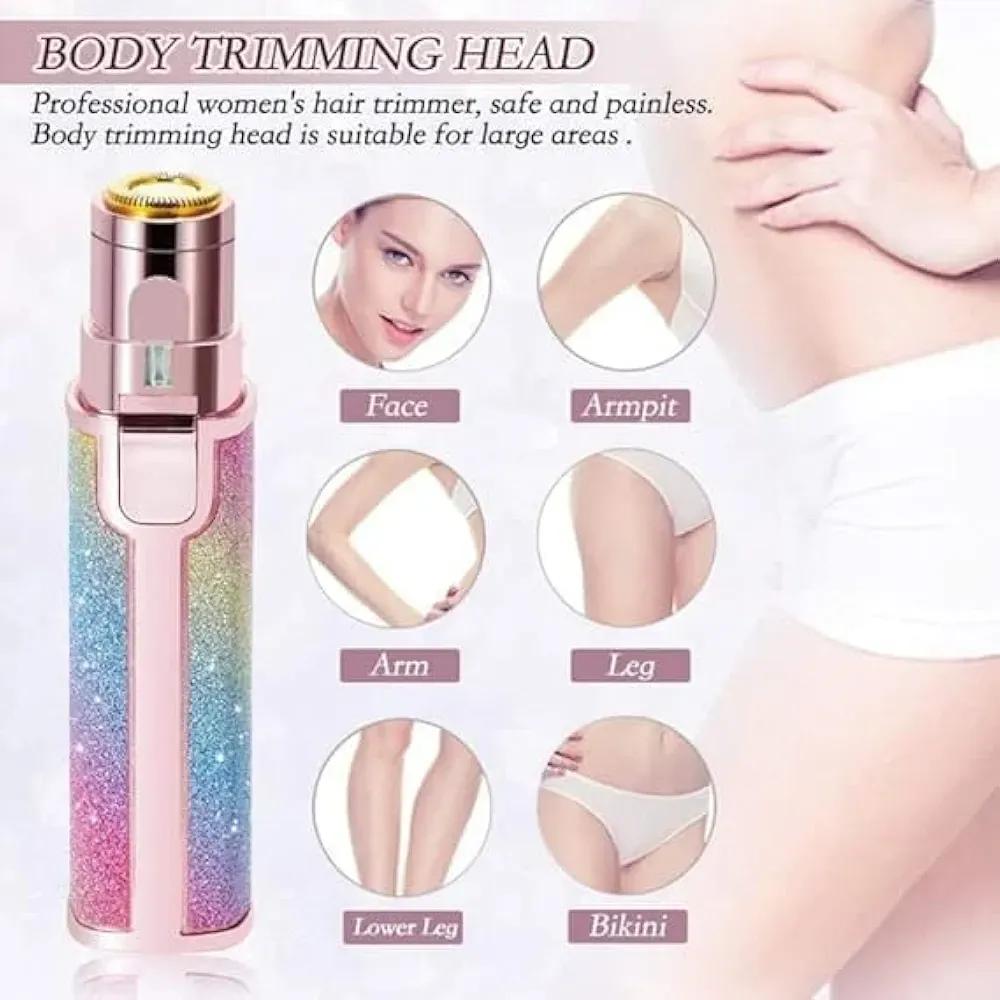 Rechargeable Women's Eyebrow Trimmer with Built-in Light