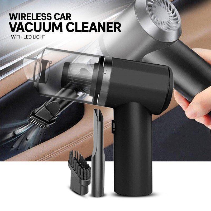 Powerful Portable Car Vacuum - 1 Pc with Multiple Functionalities in Sleek Black Design