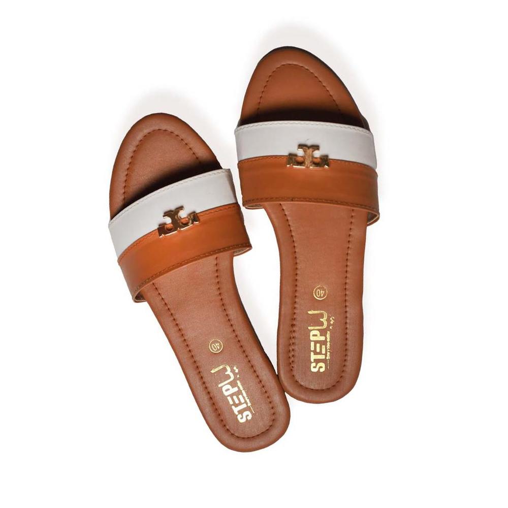 Women's Rexine Plain Flats Brown