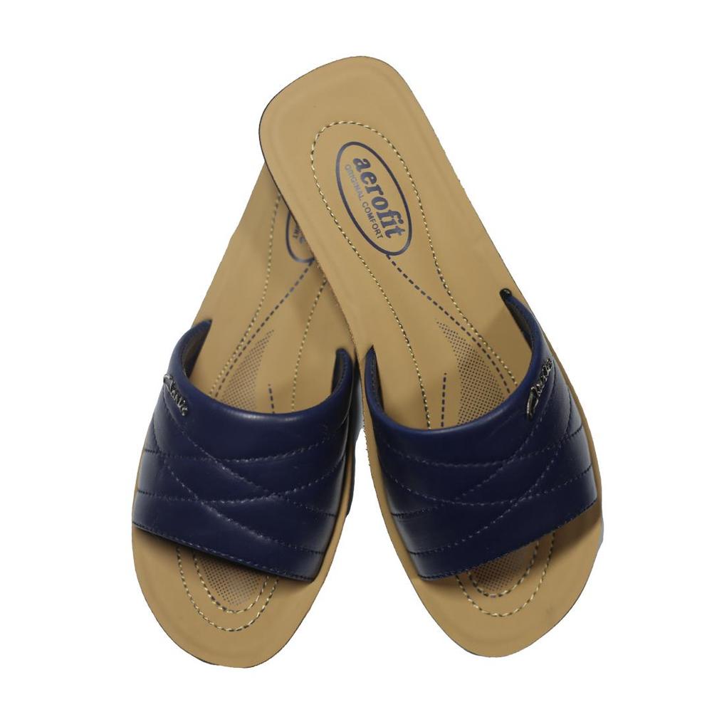 Women's Rexine Plain Flats, Blue