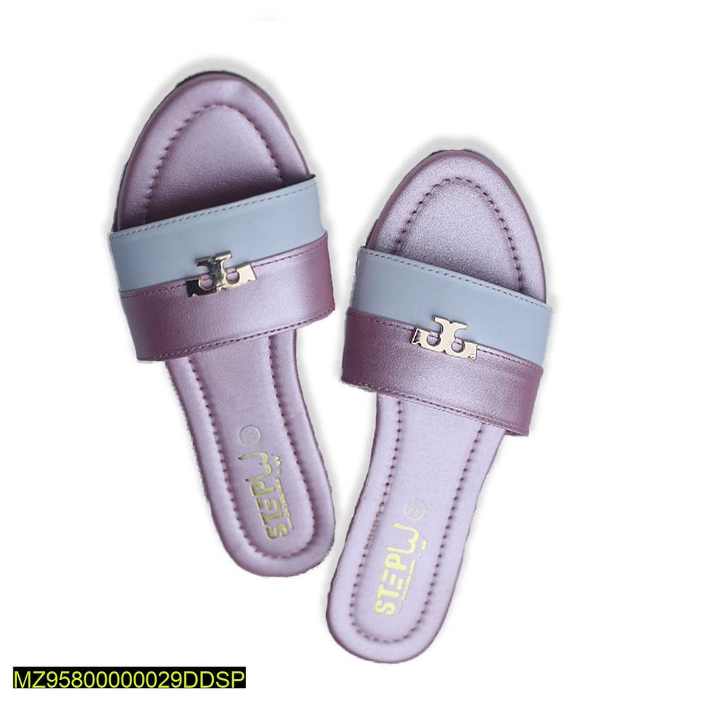 Women's Rexine Pink Vibes Tori Plain Slippers
