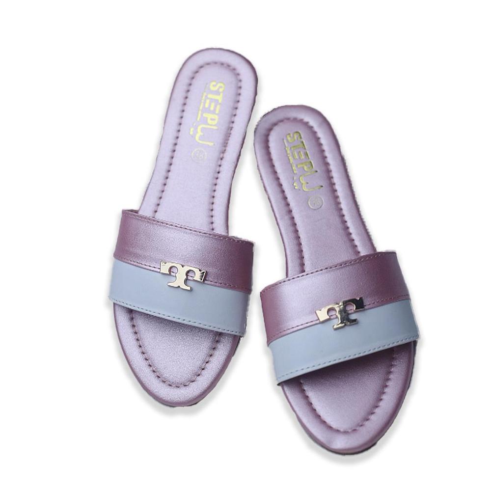 Women's Rexine Pink Vibes Tori Plain Slippers