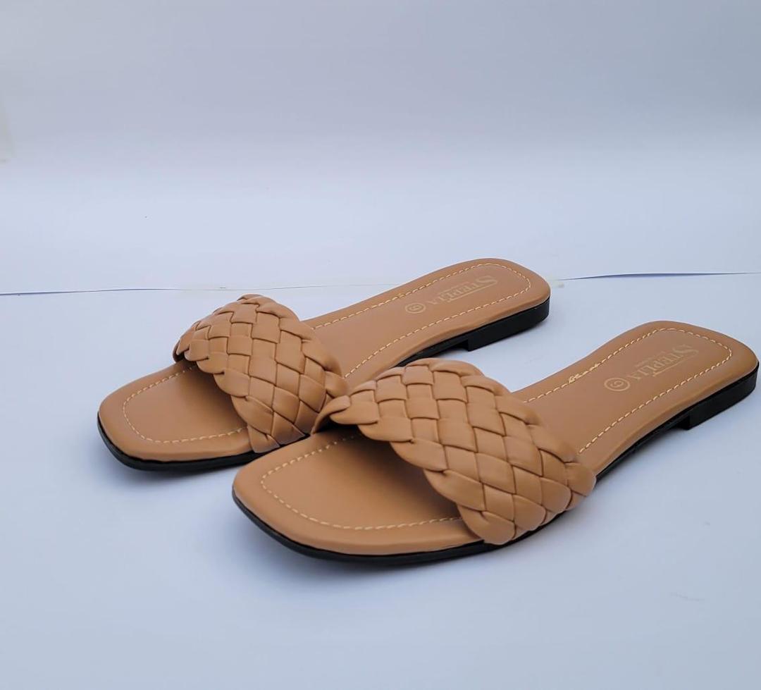 Elegant Women's Brown Rexine Flats - 1 Pc Semi-Formal Footwear