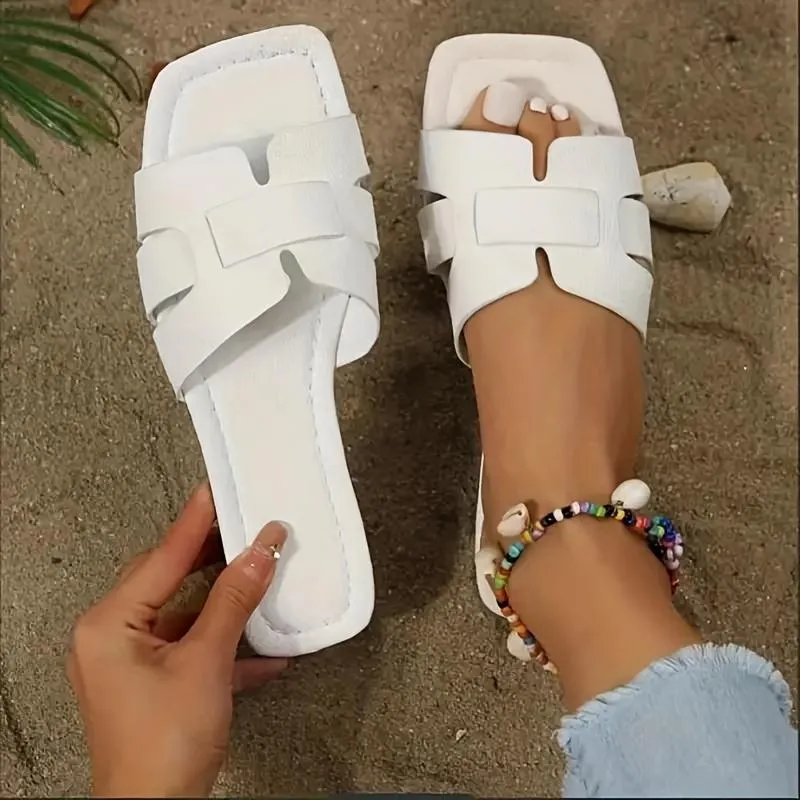 White Fancy Slippers for Hot Pakistani Summer