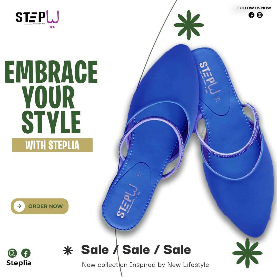 Stylish Women's Synthetic Leather Casual Pumps in Blue