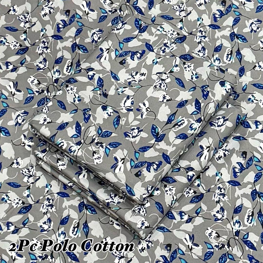 2 Pcs Women's Unstitched Printed Suit