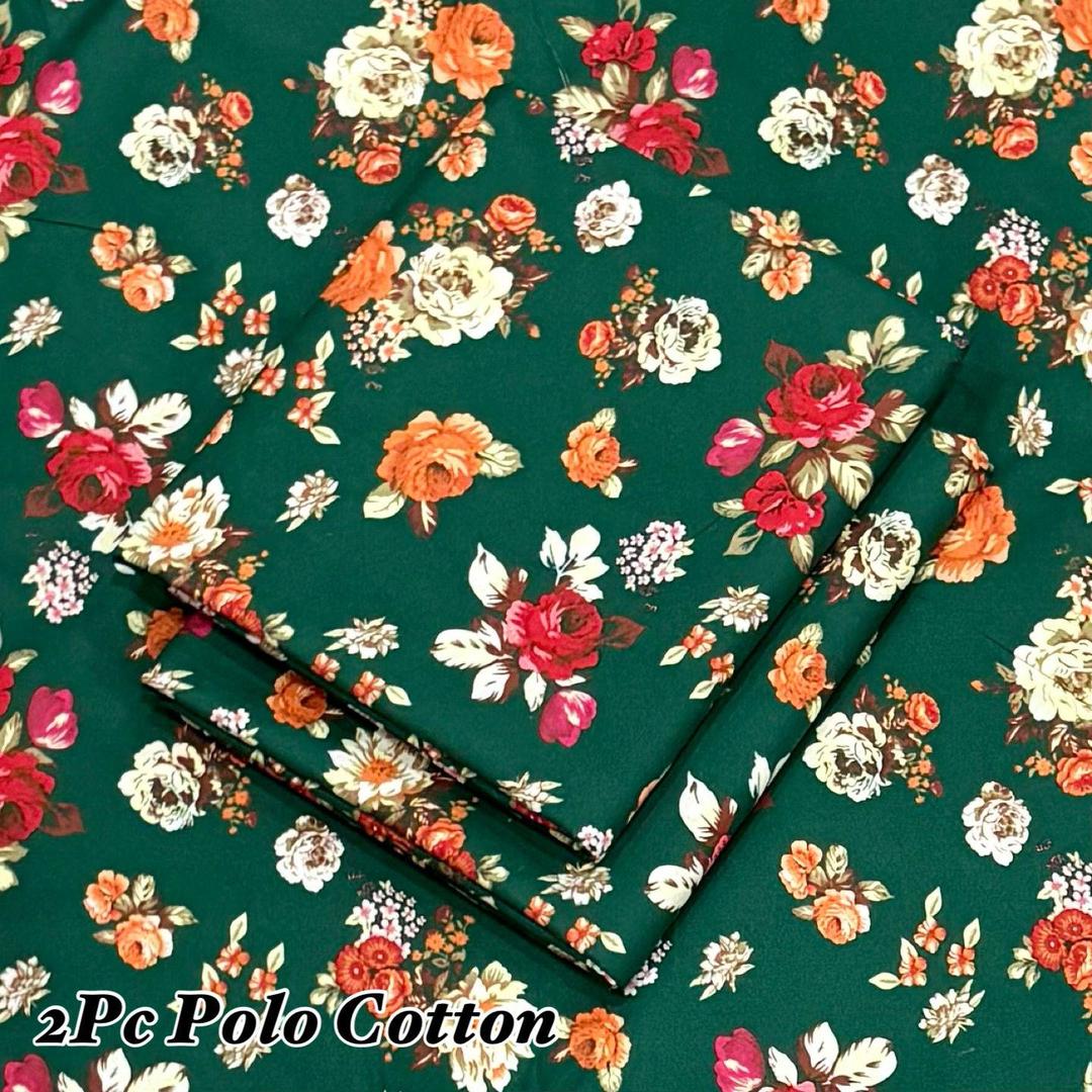 2 Pcs Women's Unstitched Printed Suit