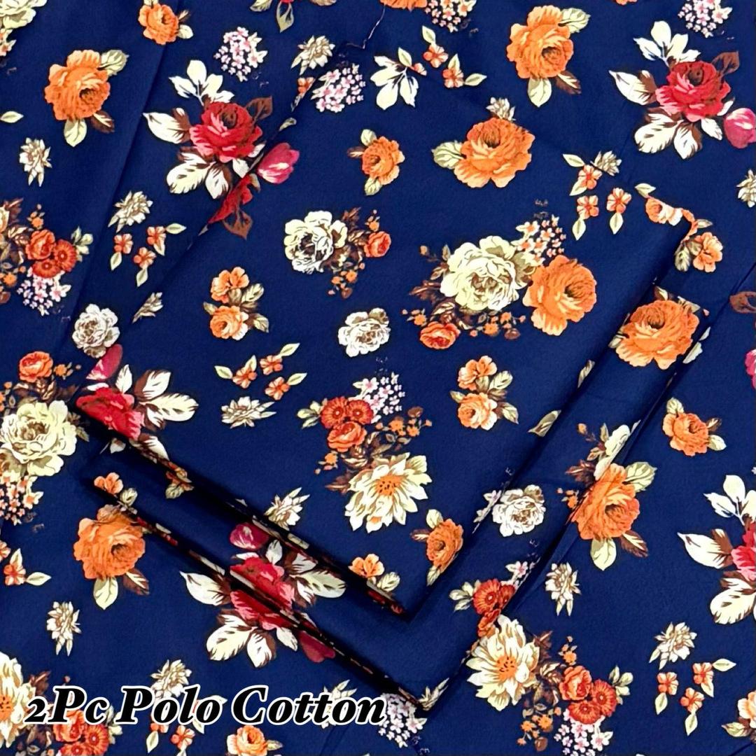 2 Pcs Women's Unstitched Printed Suit