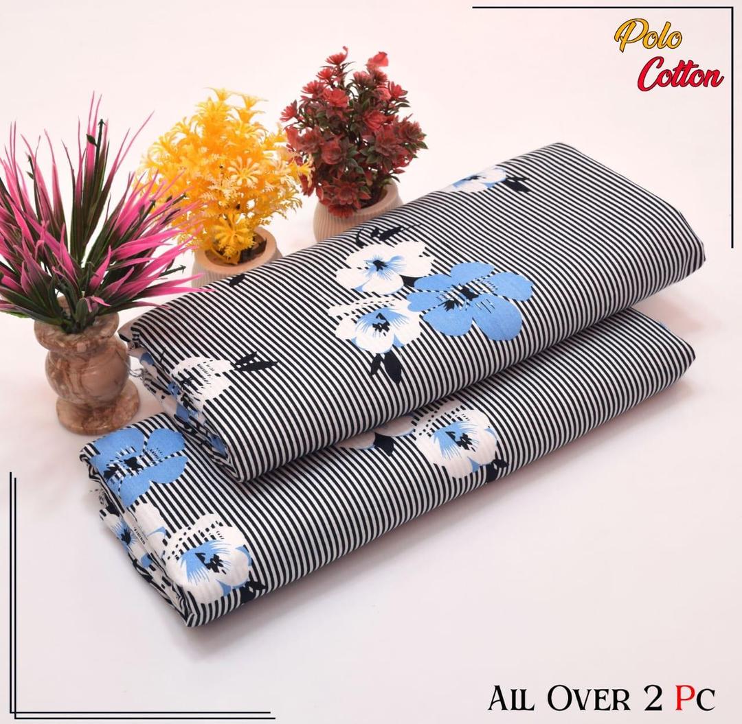 2 Pcs Women's Unstitched Printed Suit