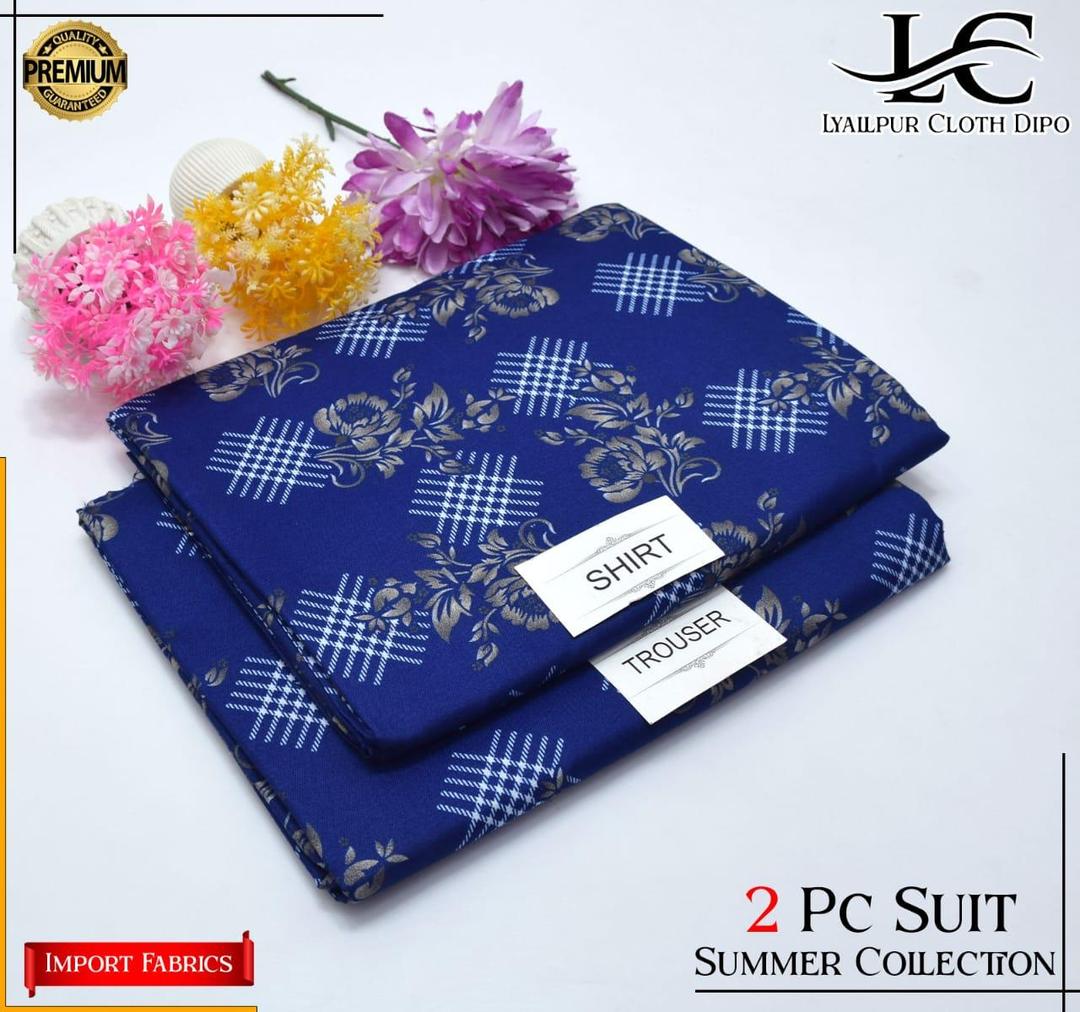 2 Pcs Women's Unstitched Printed Suit