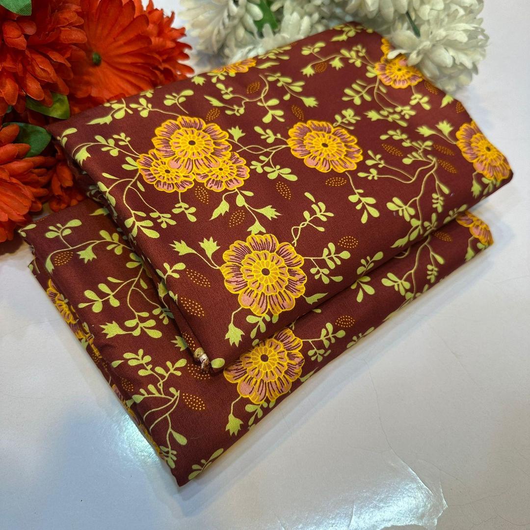 2 Pcs Women's Unstitched Printed Suit