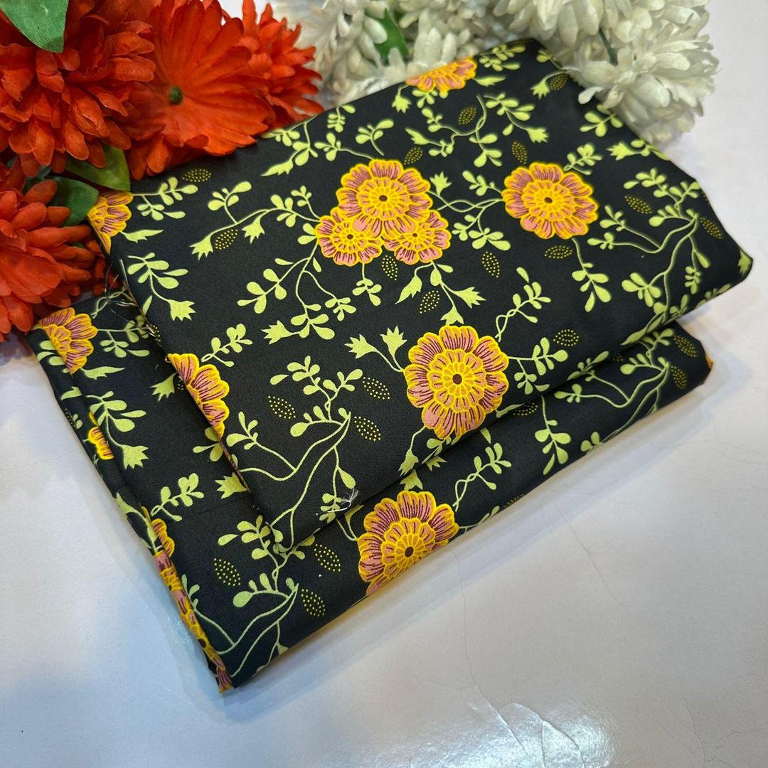 2 Pcs Women's Unstitched Printed Suit