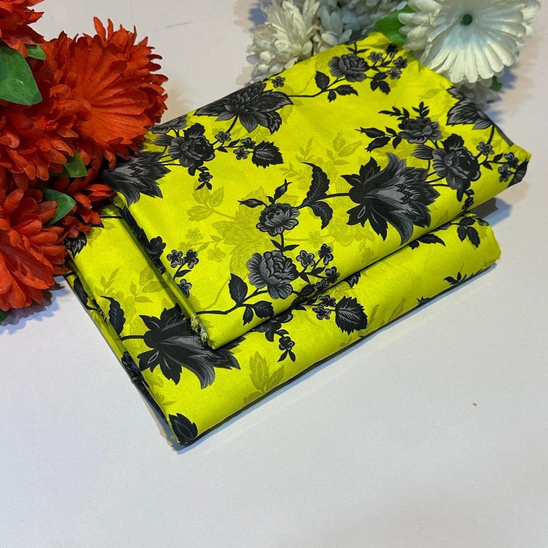 2 Pcs Women's Unstitched Printed Suit