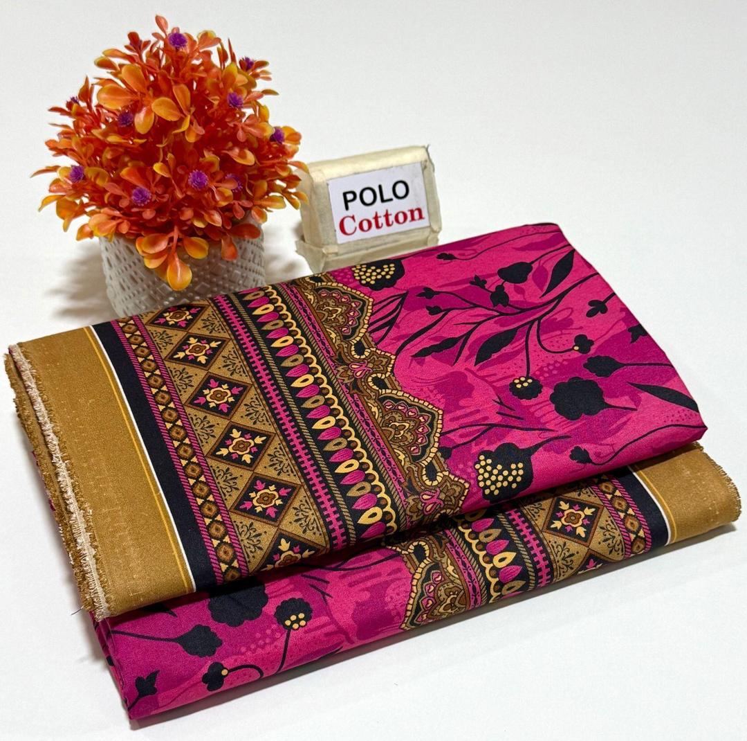 2 Pcs Women's Unstitched Printed Suit