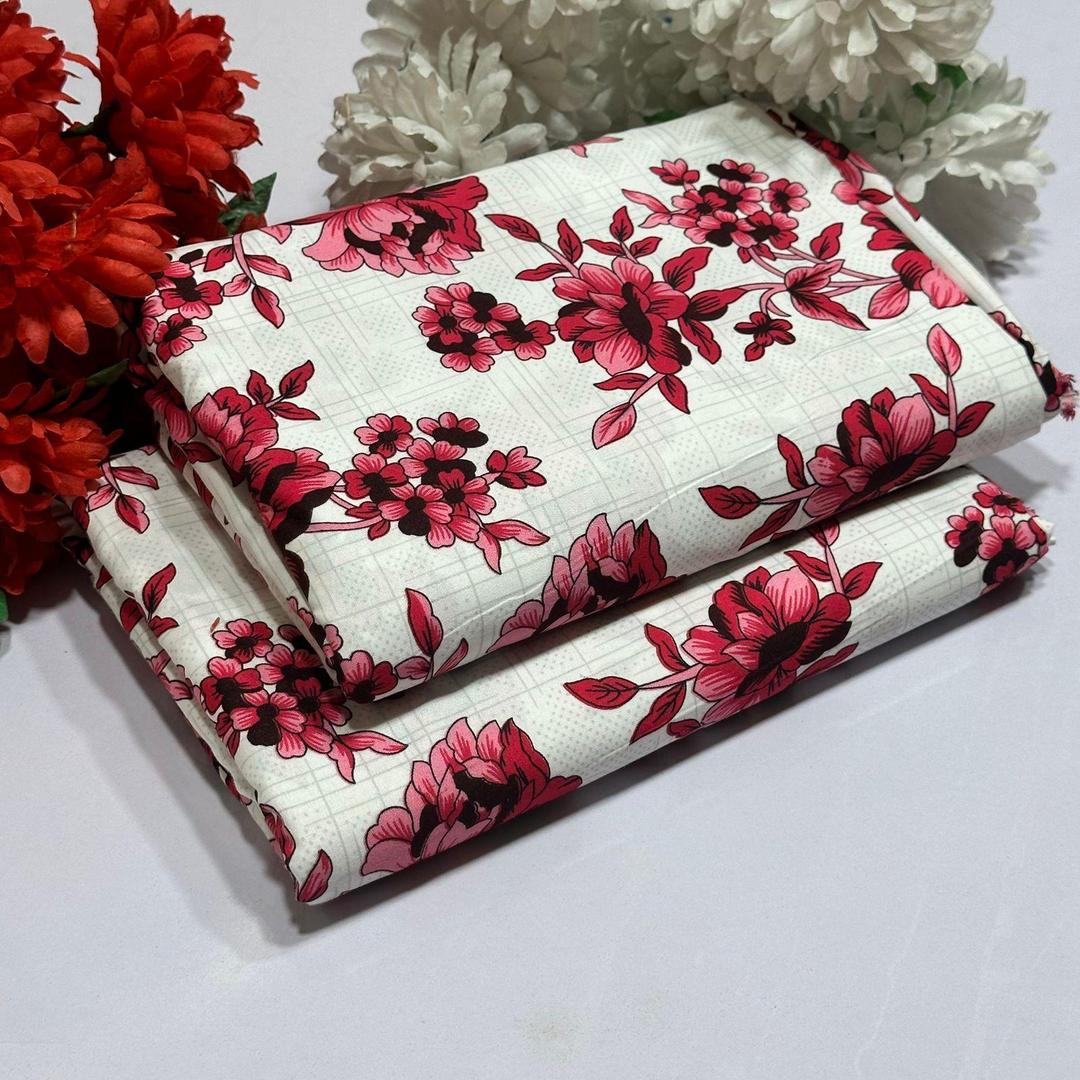 2 Pcs Women's Unstitched Printed Suit