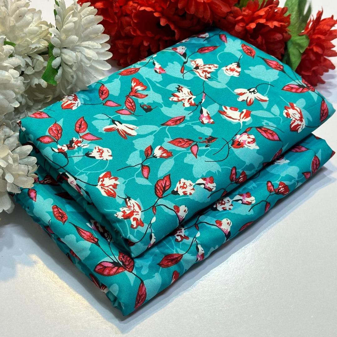 2 Pcs Women's Unstitched Printed Suit