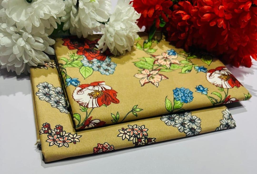 2 Pcs Women's Unstitched Printed Suit