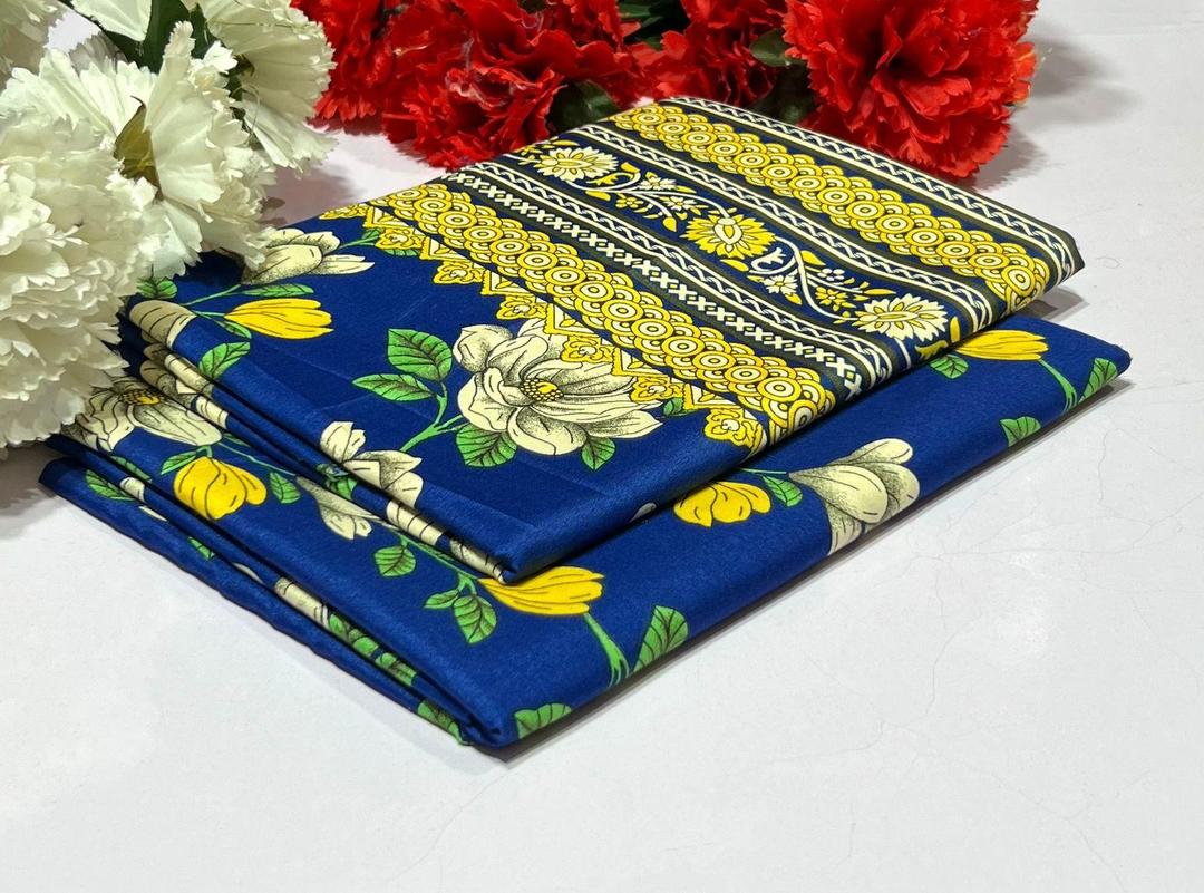 2 Pcs Women's Unstitched Printed Suit