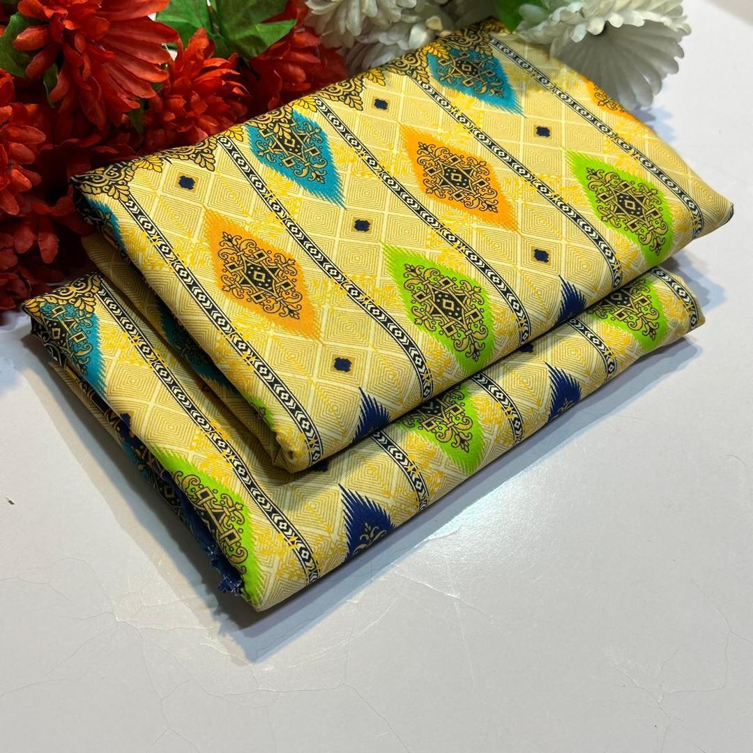 2 Pcs Women's Unstitched Printed Suit