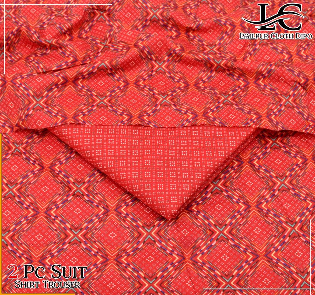 2 Pcs Women's Unstitched Printed Suit