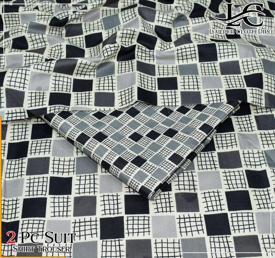 2 Pcs Women's Unstitched Printed Suit