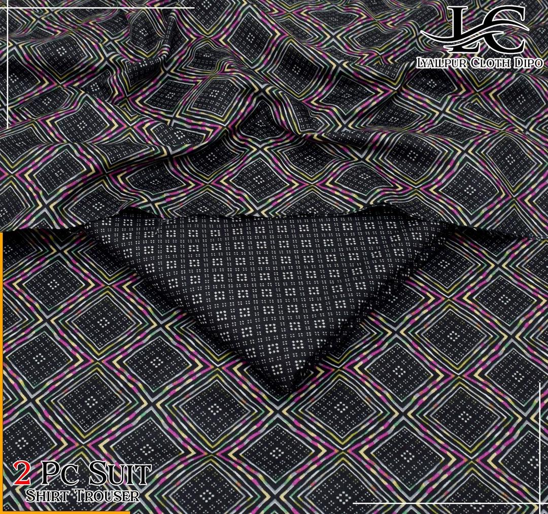 2 Pcs Women's Unstitched Printed Suit