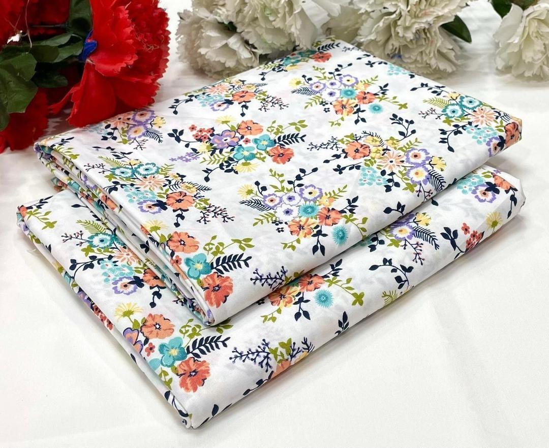 2 Pcs Women's Unstitched Printed Suit