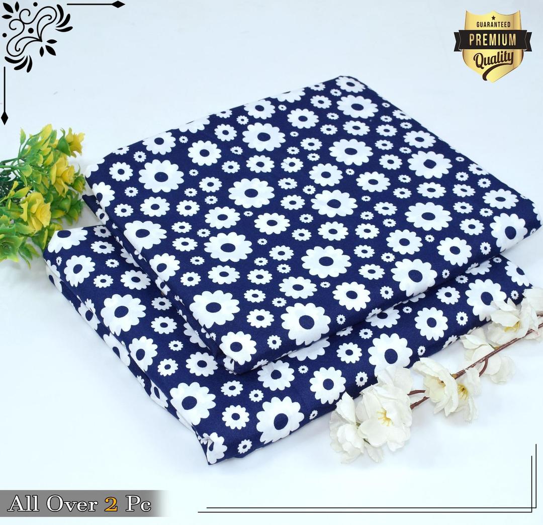 2 Pcs Women's Unstitched Printed Suit