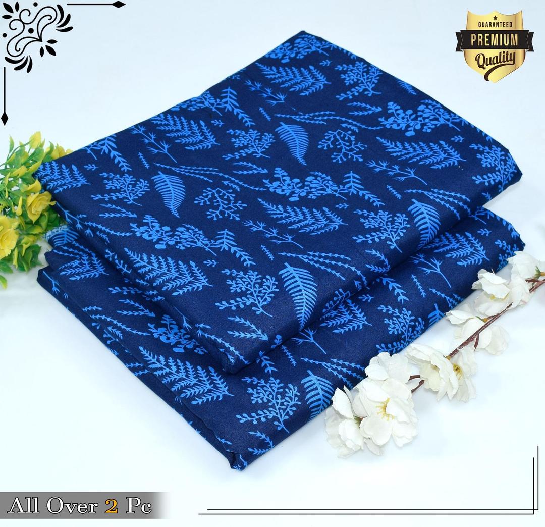 2 Pcs Women's Unstitched Printed Suit