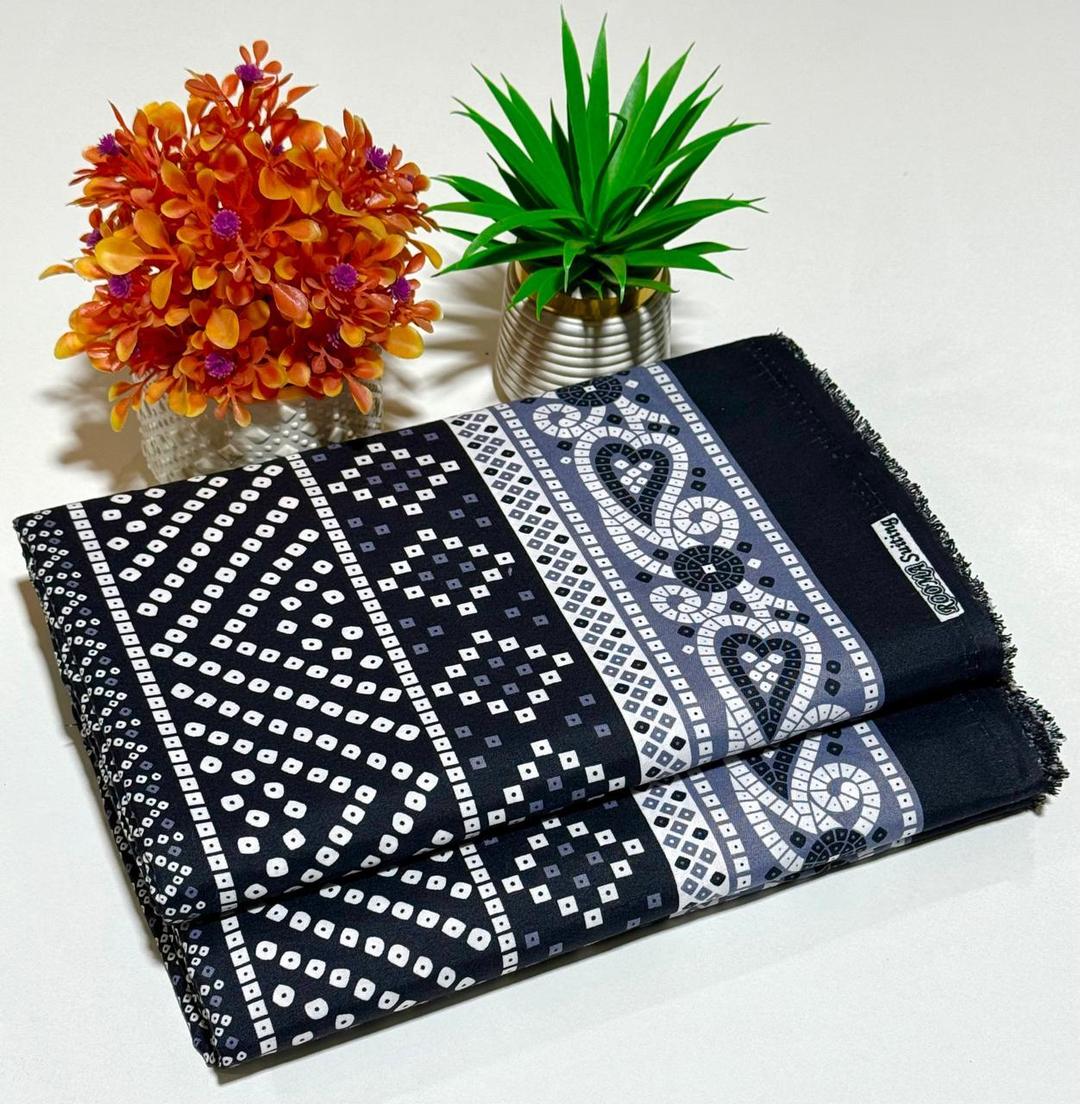 2 Pcs Women's Unstitched Printed Suit