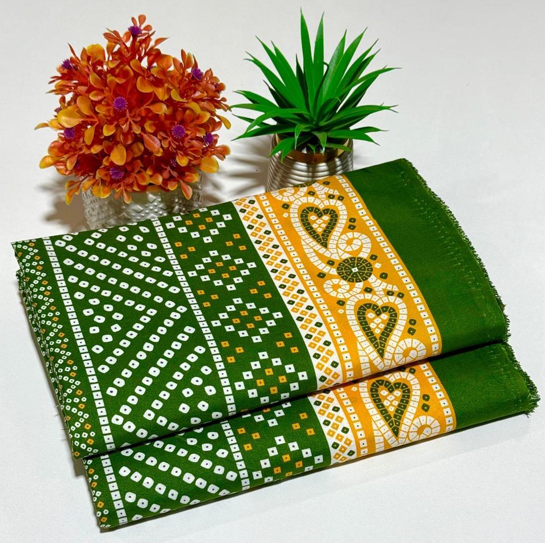 2 Pcs Women's Unstitched Printed Suit