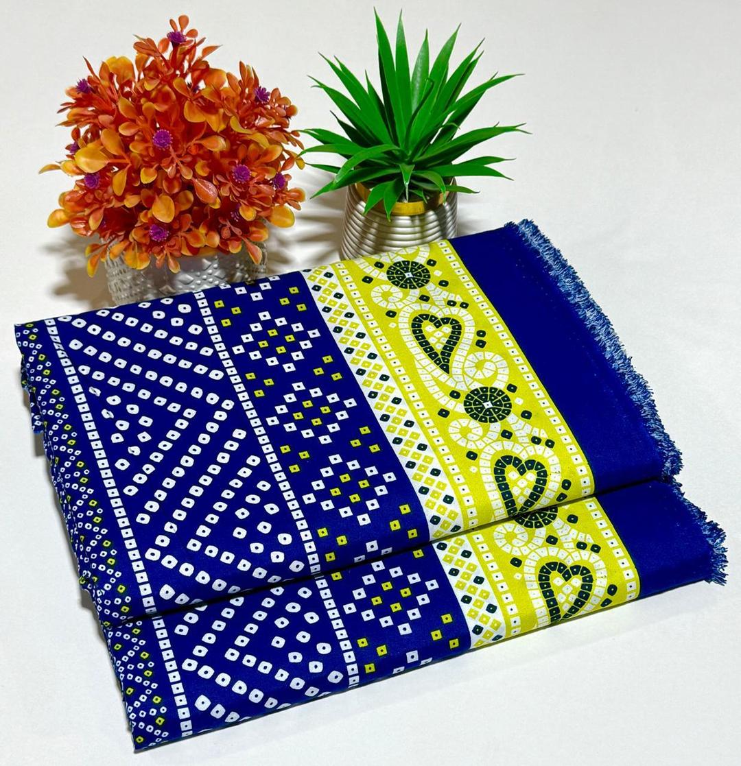 2 Pcs Women's Unstitched Printed Suit