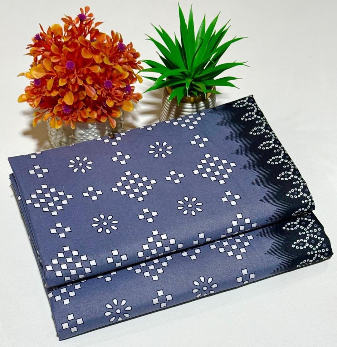 2 Pcs Women's Unstitched Printed Suit