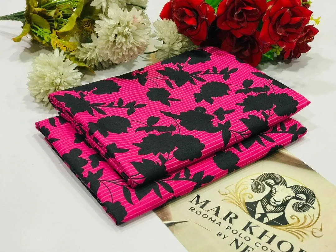 2 Pcs Women's Unstitched Printed Suit