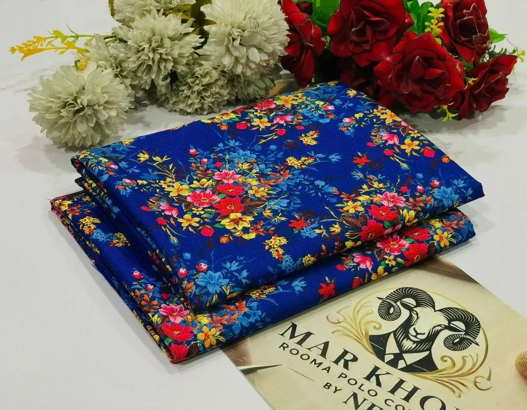 2 Pcs Women's Unstitched Printed Suit