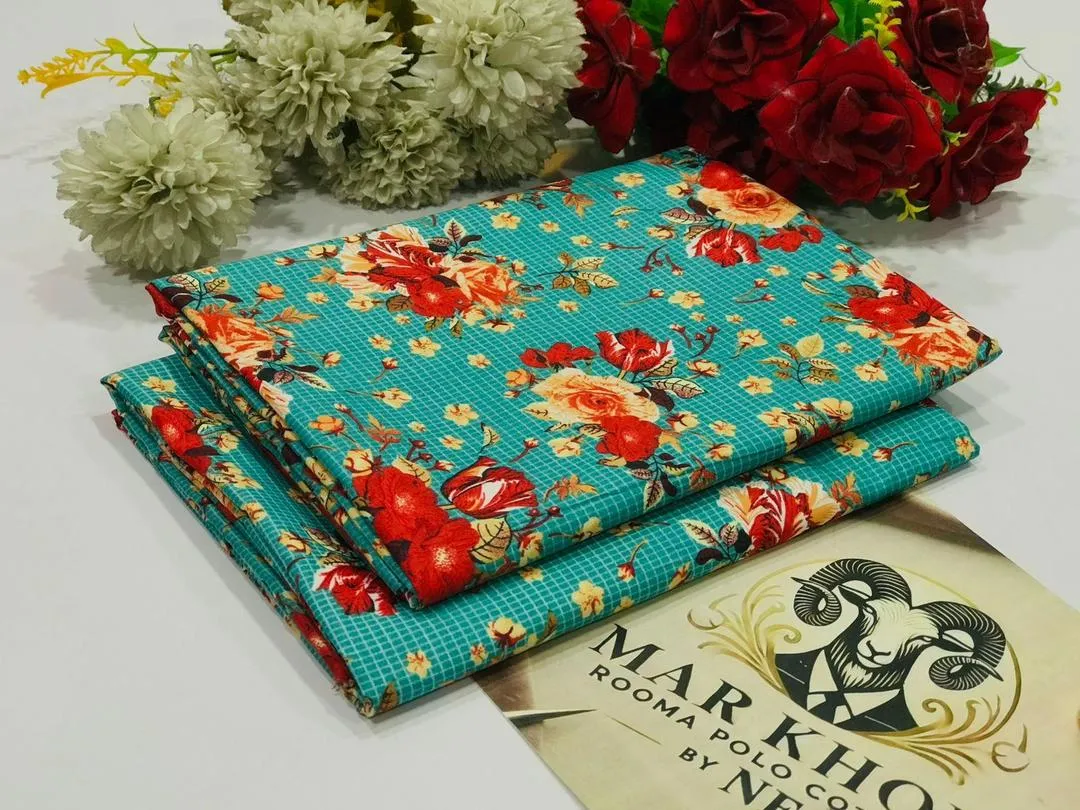 2 Pcs Women's Unstitched Printed Suit