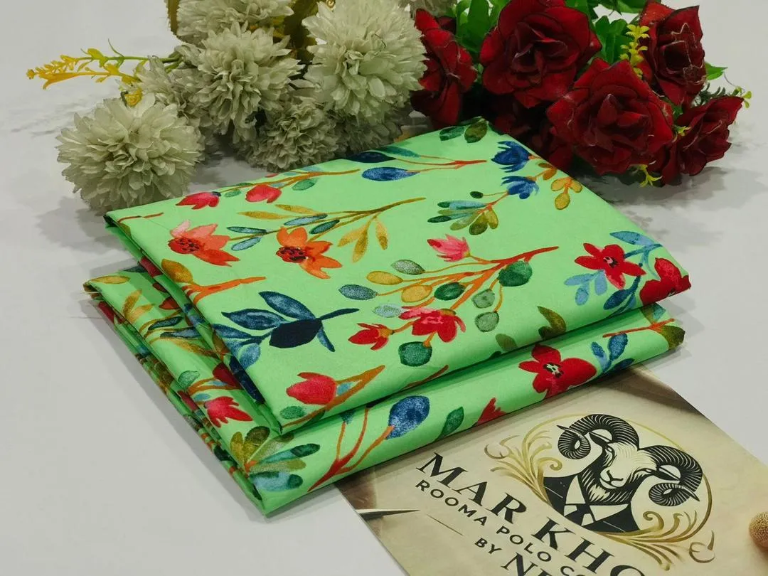 2 Pcs Women's Unstitched Printed Suit