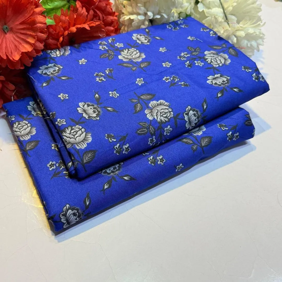 2 Pcs Women's Unstitched Printed Suit