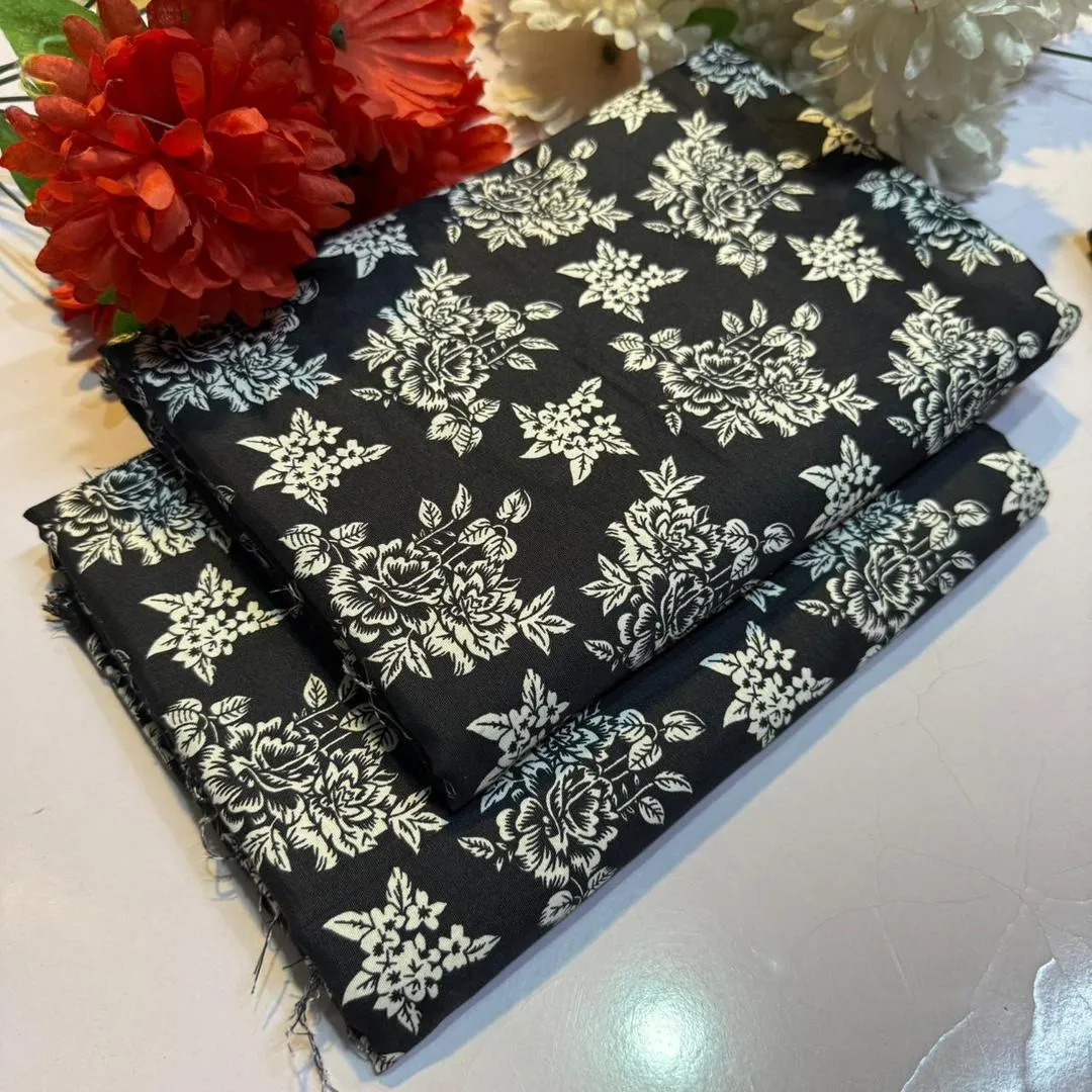 2 Pcs Women's Unstitched Printed Suit