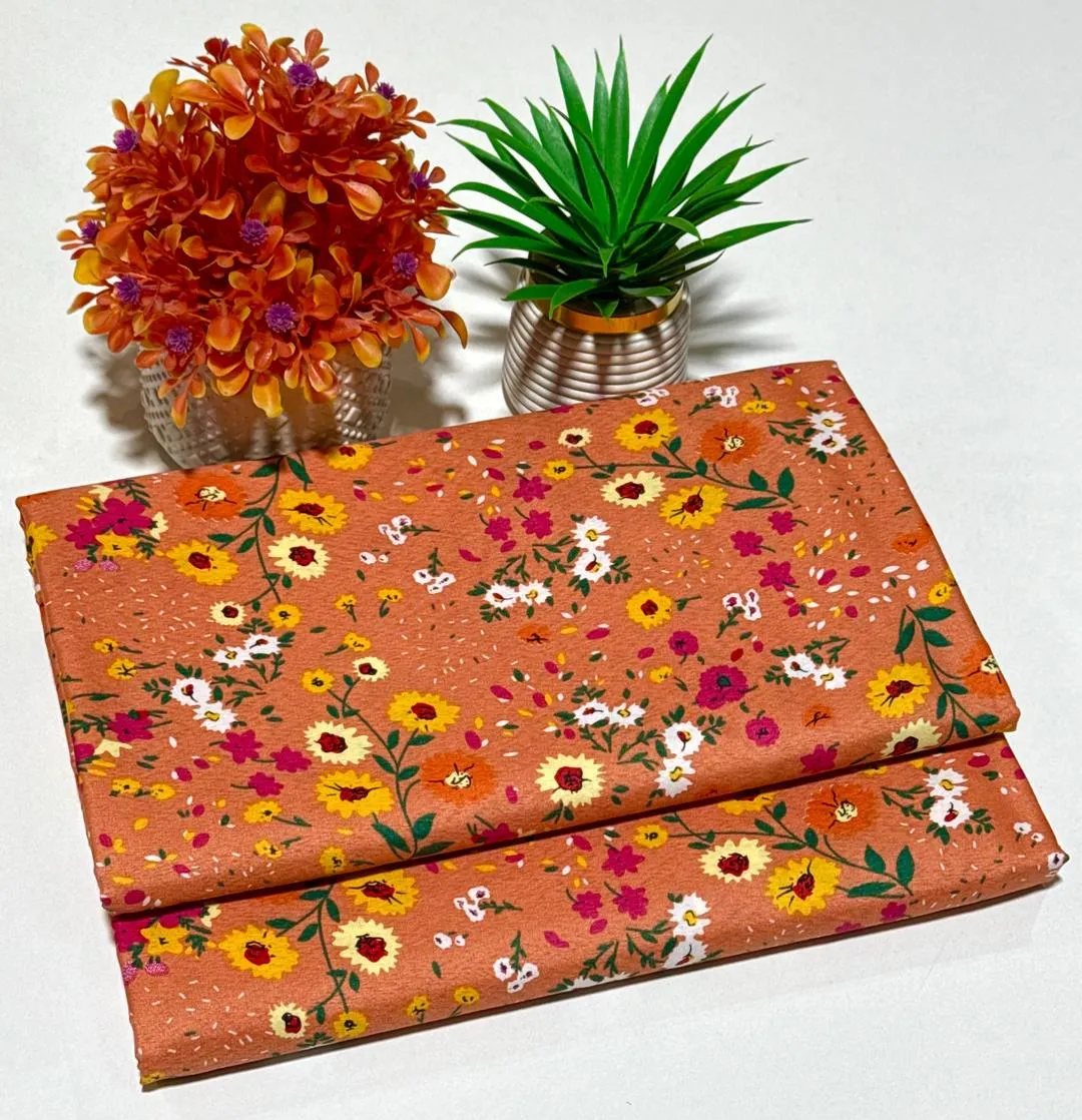 2 Pcs Women's Unstitched Printed Suit