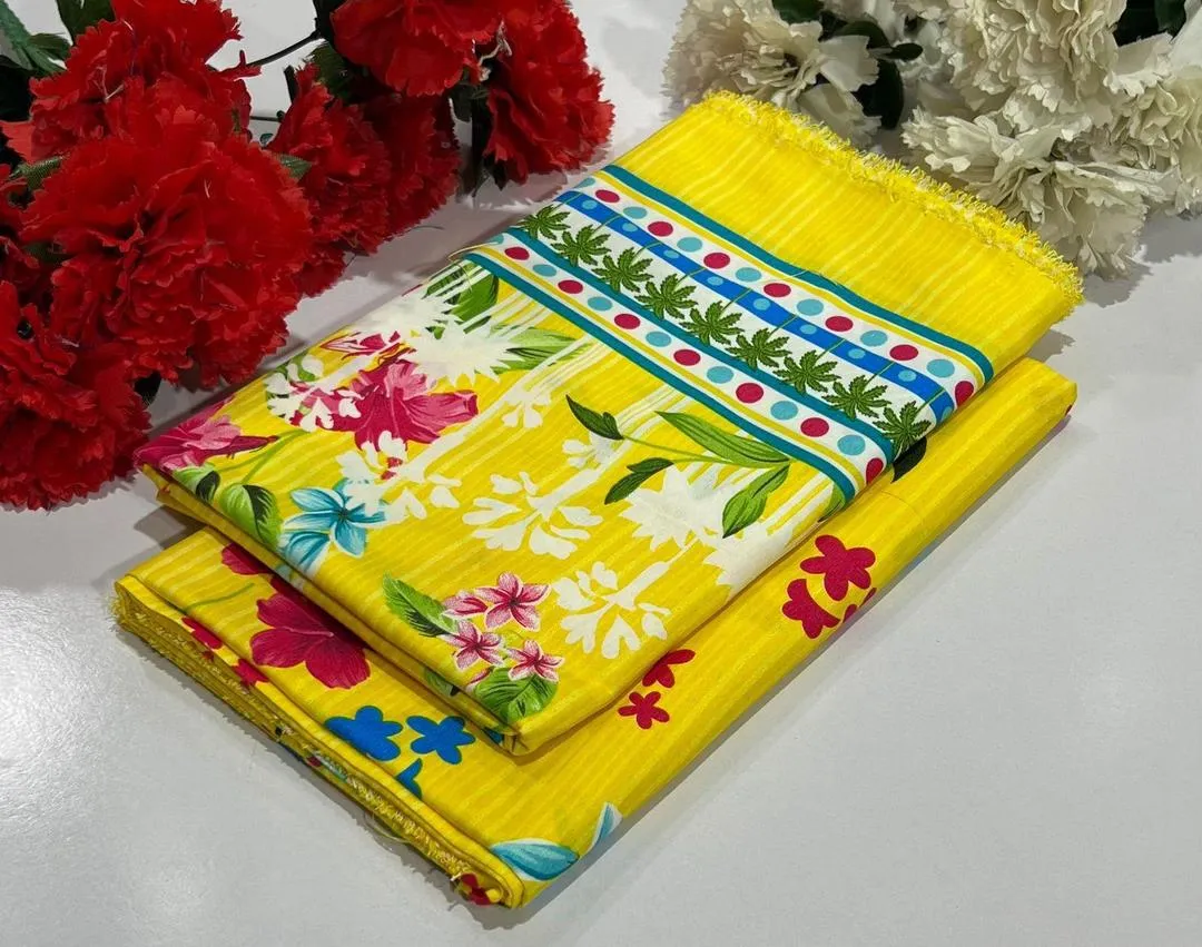 2 Pcs Women's Unstitched Printed Suit