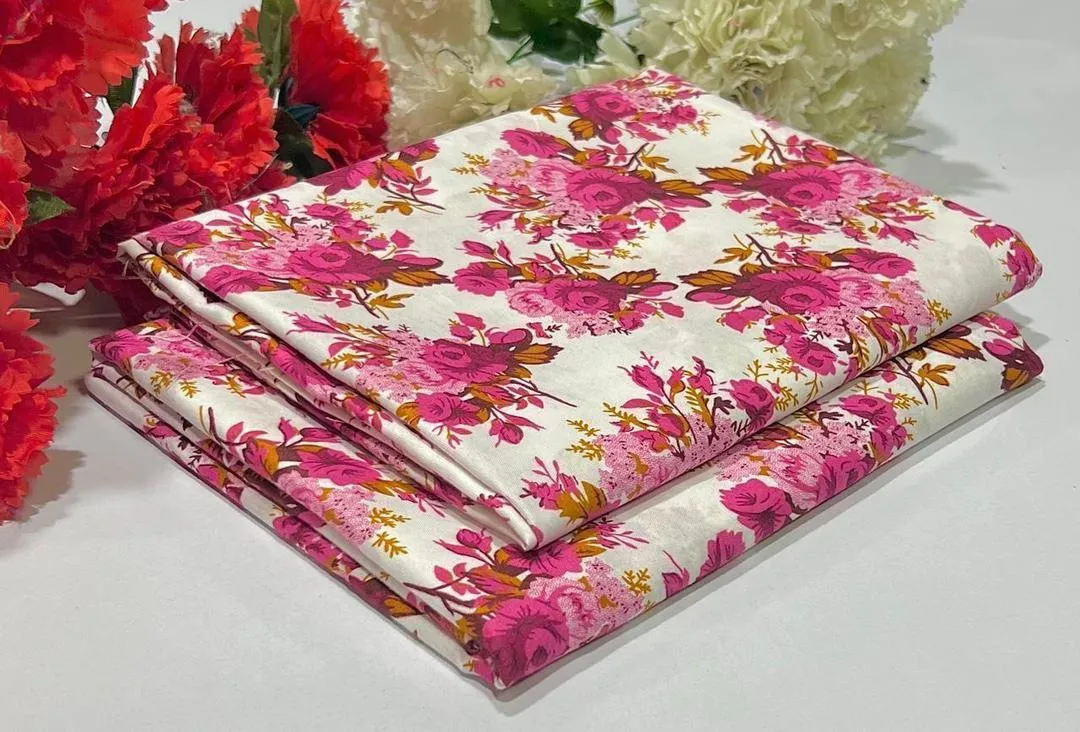 2 Pcs Women's Unstitched Printed Suit